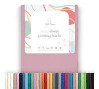 Soft Dream Fitted Sheet, 90 x 200 cm, Powder Pink - 100% Combed Cotton Jersey - Premium Quality - Fitted Sheet for Children's Bed Junior Bed - OekoTex Certified - Made in the EU - 90x200cm Powder Pink