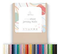 Soft Dream Fitted Sheet, 90 x 200 cm, Premium Quality, 100% Combed Cotton Jersey, Fitted Sheet for Children's Bed Junior Bed, OekoTex Certified, Made in the EU, Sand
