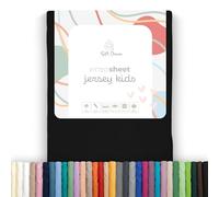 Soft Dream Fitted Sheet, 90 x 200 cm, Premium Quality, 100% Combed Cotton Jersey - Fitted Sheet for Children's Bed Junior Bed - OekoTex Certified - Made in the EU - Black