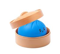 Soft Dumpling Simulation Squishy Toy with Steam Box for Family Friends Adults Men Women Home Indoor Office Study Travel