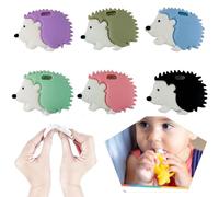 Soft Durable Infant and Toddler Silicone Teether, 2X Random Colors Baby Teething Set Food Safe Easy to Clean, Baby Must Haves for Teething Relief