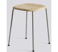 Soft Edge 70 Stool Hocker Hay-soft grau / Eiche matt lackiert - HAY AA529 A406 AA51 01UF