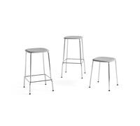 Soft Edge 80 High Barstool Chrome - Oak smoked Hay - HAY SOFT E 80 HIGH C RAUCH