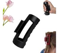 Soft Elastic Fashion Shark Clips, Cozy Clip, Cloud Clip, 4.2in Medium Soft Hair Claw Clips, Flexible and Unsnappable Claw, Strong Hold Non-slip for Thick or Fine Hair (Black-2pcs)