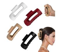 Soft Elastic Fashion Shark Clips - Non-Slip Hair Claw Clips for Women, Flexible & Unbreakable Hair Clips for Thick/Thin Hair, Comfortable Matte Finish Grip for All-Day Styling (4*pcs)