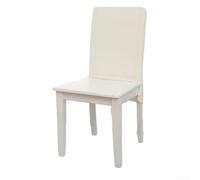 Soft elastic fleece chair back cover for restaurant and hotel chairs that protects against stains and adds a fresh look to furniture (white)