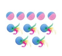 Soft Elastic Pet Latex Balls Toy Colorful Interactive Dog Cat Chew Toys Scratching Play Toy Pets Gift for Dogs Cats Puppy Kitten Play Exercise Ball Supplies (10pcs)