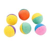 Soft Elastic Pet Latex Balls Toy Colorful Interactive Dog Cat Chew Toys Scratching Play Toy Pets Gift for Dogs Cats Puppy Kitten Play Exercise Ball Supplies (6pcs Ball)