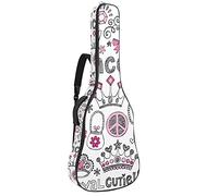 Soft Electric Guitar Gig Bag with Dual Adjustable Shoulder Strap for Bass Guitar Acoustic and Classical Folk Guitar Princess Elements Crown