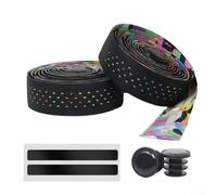 Soft EVA padded polka dot PU handlebar tape for bicycles, breathable and elastic design ensures effective shock absorption and sweat absorption during rides (彩色)