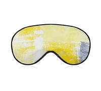 Soft Eye Masks with Adjustable Strap Compatible with Grey and Yellow Abstract Art Painting Sleeping Mask, Lightweight Comfortable Blindfold Blocks Light for Men Women Travel Outdoor Nap