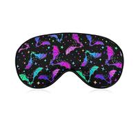 Soft Eye Masks with Adjustable Strap Compatible with Halloween Cool Bats Sleeping Mask, Lightweight Comfortable Blindfold Blocks Light for Men Women Travel Outdoor Nap