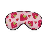 Soft Eye Sleeping Mask, Cute Pink Strawberry Valentines Love Heart Sleep Mask, Night Cover Unisex Comfortable Party Game