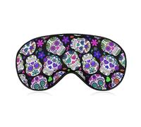 Soft Eye Sleeping Mask, Day of The Dead Purple Sugar Skulls Sleep Mask, Night Cover Unisex Comfortable Party Game