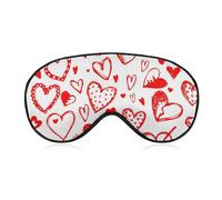 Soft Eye Sleeping Mask, Valentines Love Hearts Sleep Mask, Night Cover Unisex Comfortable Party Game
