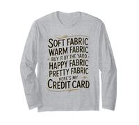 Soft Fabric by The Yard Sewing Machine Quilting Themed Long Sleeve T-Shirt