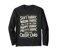 Soft Fabric by The Yard Sewing Machine Quilting Themed Long Sleeve T-Shirt