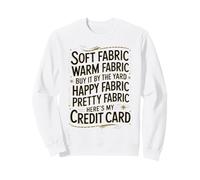 Soft Fabric By The Yard Sewing Machine Quilting Themed Sweatshirt