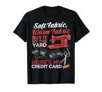 Soft Fabric By The Yard Sewing Machine Quilting Themed T-Shirt