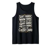 Soft Fabric by The Yard Sewing Machine Quilting Themed Tank Top