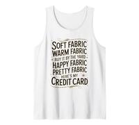 Soft Fabric by The Yard Sewing Machine Quilting Themed Tank Top