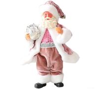 Soft Fabric Santa Claus Figure 18cm Traditional Holiday Decor(B)