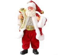 Soft Fabric Santa Claus Figure 18cm Traditional Holiday Decor(C)