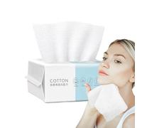 Soft Facial Dry Wipes - Pure Cotton Pad, Super Gentle Tissue | 15x20cm Large Format with Durable Texture, Clean Towel Alternative for Removing Makeup, Spa Prep, and Sensitive Skin Hygiene Care