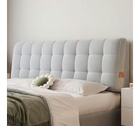 Soft Faux Cashmere Full Headboard with Large Wedge Bolster Removable Cover Lumbar Pillow for Day Bed Cozy Upholstered Backrest for Ultimate Comfort