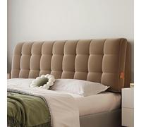 Soft Faux Cashmere Upholstered Full Headboard Large Wedge Bolster Backrest Pillowboard with Removable Cover for Day Bed & Lumbar Support