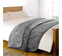 Soft Faux Fur Mink Bed Throw Blanket, Medium Double Size 150cm x 200cm, Silver - Mountain Moose Co.
