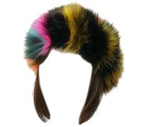 Soft Faux Headband for Fashionable Women and Trendy Youth Arm Warmer Multicolored Faux Furry Headband