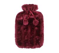 Soft Faux Plush Cute Hot Water Bottle, 2 Liter Cloth Helps Relieve Muscle Aches & Menstrual Cramps - Keeps Warm for 6-8 Hours