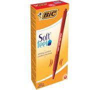 Soft Feel Ballpoint Pens Medium Point (1.0 mm) Red Box of 12