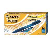 Soft Feel Retractable Ballpoint Pen, Blue Ink, 1mm, Medium, Dozen