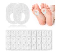 Soft Felt Callus Oval Shape Corn Pads for Bottom of Foot, Self Adhesive Corn Protectors, Universal Callus Pads for Feet Toes Heel Pain Relief (White, 72 Packs)