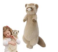 Soft Ferret Plush - Comfortable Plush Animal to Cuddle, Decorative Pillow, Comfortable Companion | Multifunctional Bed, Car Sofa Accessory, Created For, Teenagers, Adults