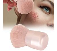 Soft Fiber Hair Round Head Blush Brush Makeup Tool Seamless Base Aluminum Handle, for Applying Blusher, Fixing Makeup, Sweeping Shadow