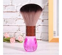 Soft Fiber Neck Hair Removal Brush - Ergonomic Hair Sweeping & Cleaning Brush for Dust - Portable Blue Dust for Home & Salon Use (Pink)
