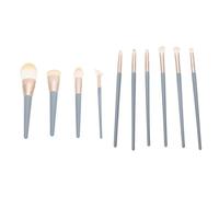 Soft Fibre Bristles, Big & Small Head Design, Slope Contour Fit, Makeup Brush Set for Face Eye (Blue)