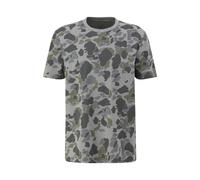 Soft Finish T-Shirt with All-Over Camouflage Print QS Gris 2XL