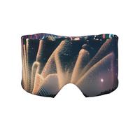 Soft Fireworks Print Eyes Cover with Adjustable Strap for Sleeper Night Sleeping Work Nap and Yoga