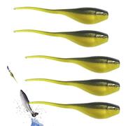 Soft Fishing Bait, Swimming Baits For Bass Fishing | Swimbait Compact 5 Pieces Freshwater River Fishing Tools To Attract Fish | Flexible Fishing Elastic Field Elast