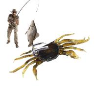 Soft Fishing Lures, Artificial Simulation Crab with Hook - Fishing Tackle with Good Sinking in Water and Anti-Catch Design, Sea Fish Baits for the Subme