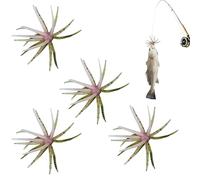 Soft Fishing Lures - Set of 4 Slow Casting Rigs Realistic Motion Durable Design High Attraction Baits Lake Fishing Lures for Catfish Trout | Bait Kit s