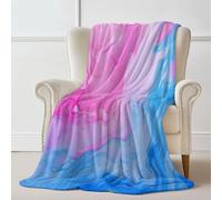 Soft Flannel blanket 220×240 cm, Abstract Elegant Dreamy Waves Printed Plush Cozy Flannel Lightweight Throw Purple Blanket for Bed Couch Chair Sofa Suitable for All Season