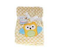 Soft Flannel Fleece Baby Girl Boy Yellow Blanket Pram Crib