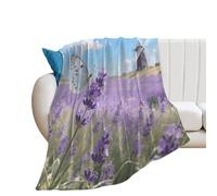 Soft Flannel Fleece Throw Blanket, Lightweight & Cozy - All Season Decorative Blankets Butterflies Fall on Flowers Blanket for Couch, Bed, Car, Travel, Office Nap