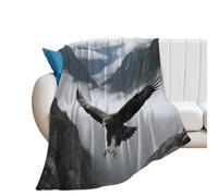 Soft Flannel Fleece Throw Blanket, Lightweight & Cozy - All Season Decorative Blankets Eagles Fly in The Valley Blanket for Couch, Bed, Car, Travel, Office Nap