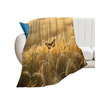 Soft Flannel Fleece Throw Blanket, Lightweight & Cozy - All Season Decorative Blankets Moth Butterfly Blanket for Couch, Bed, Car, Travel, Office Nap
